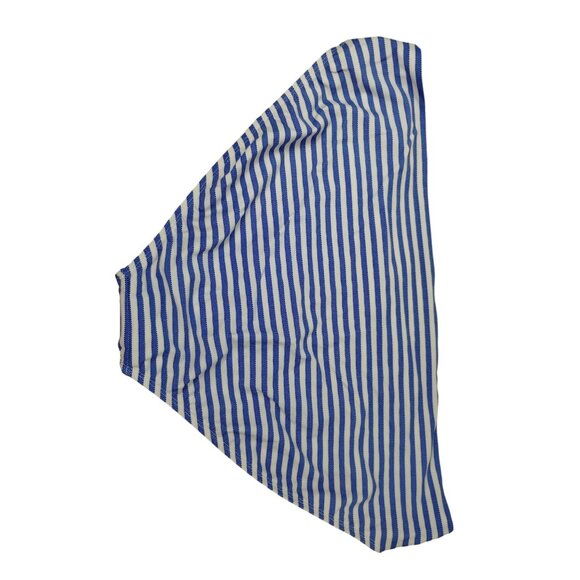 Time and Tru Womens 3XL Textured Blue and White Stripe Mid Rise Bikini Bottom - Picture 5 of 5